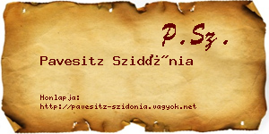 Pavesitz Szidónia névjegykártya